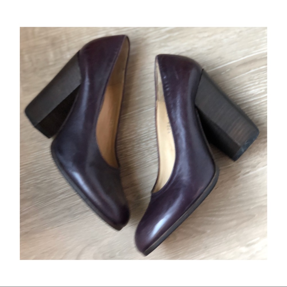 Dries Van leather and wood heel Pumps, 38.5